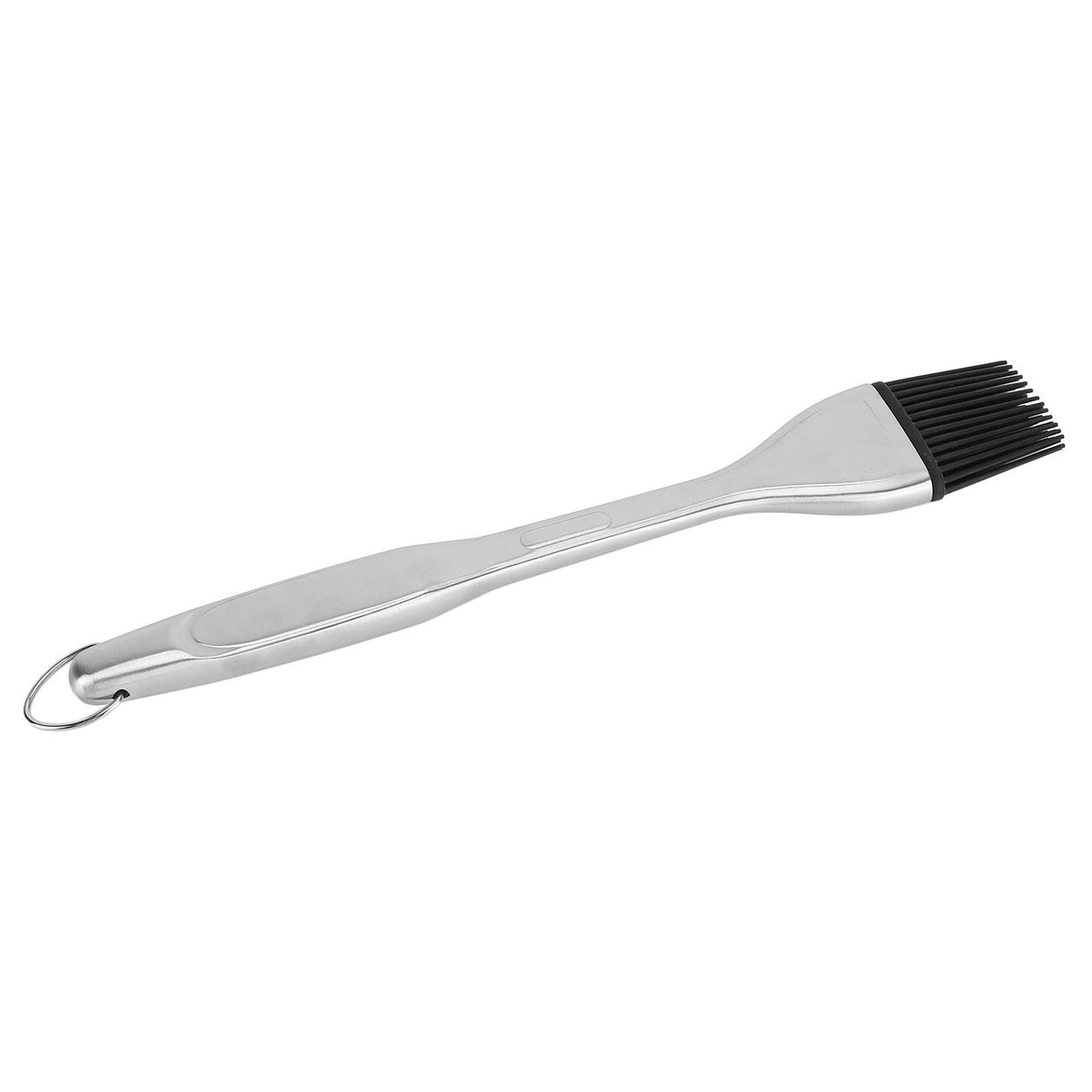 Silicone Brush Stainless Steel Handle High Temperature Resistant Kitchen Baking Barbecue Sauce Oil BrushStraight Handle Black