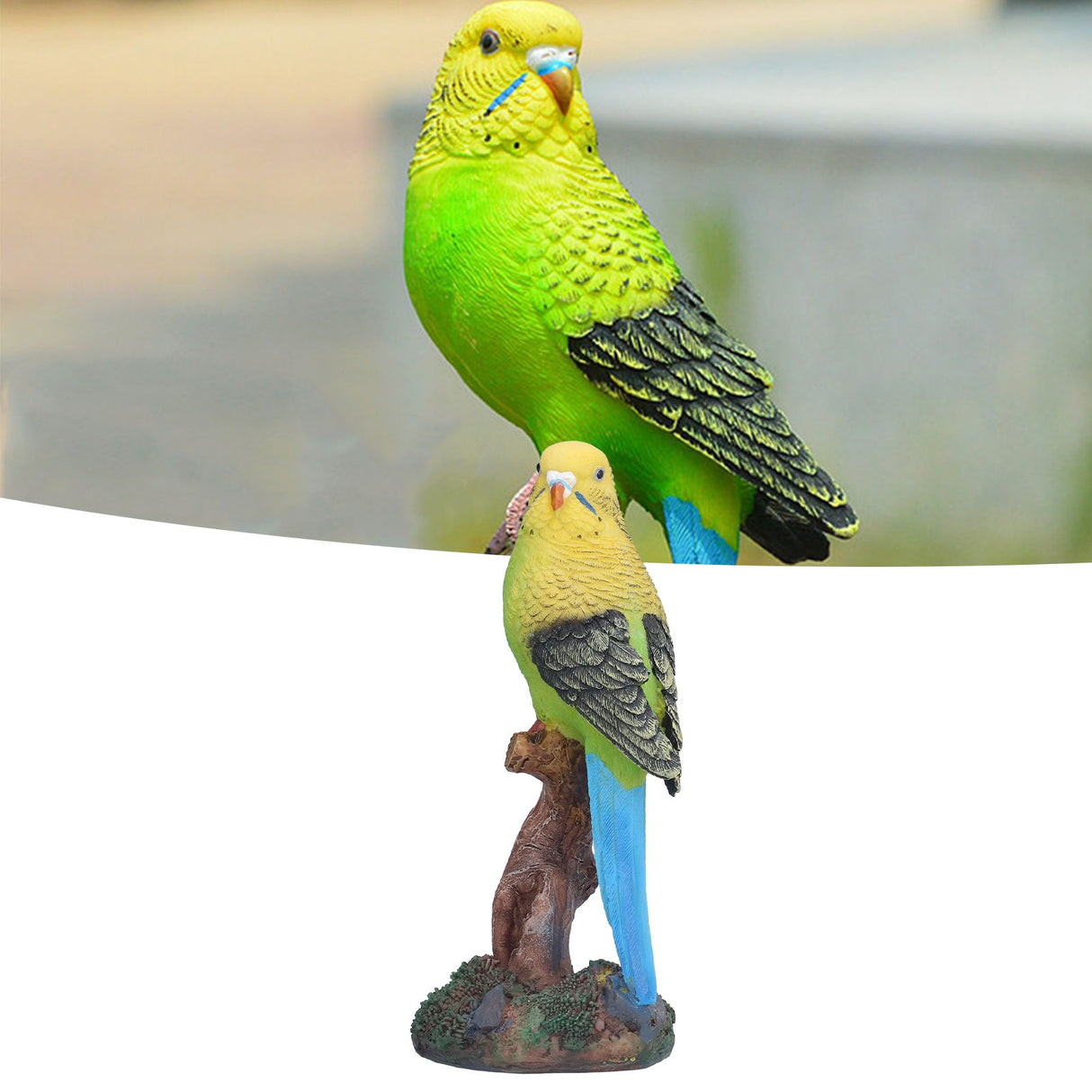 Resin Parrot Ornament Home Decorations Bonsai Small Bird Model Gift Resin Crafts Yellow