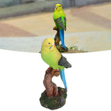 Resin Parrot Ornament Home Decorations Bonsai Small Bird Model Gift Resin Crafts Yellow