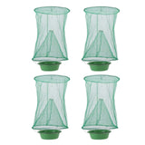 4pcs Outdoor Fly Trap Reusable Hanging Fly Trap Cage Net with Bait Tray for Garden Farm Orchard - Front View
