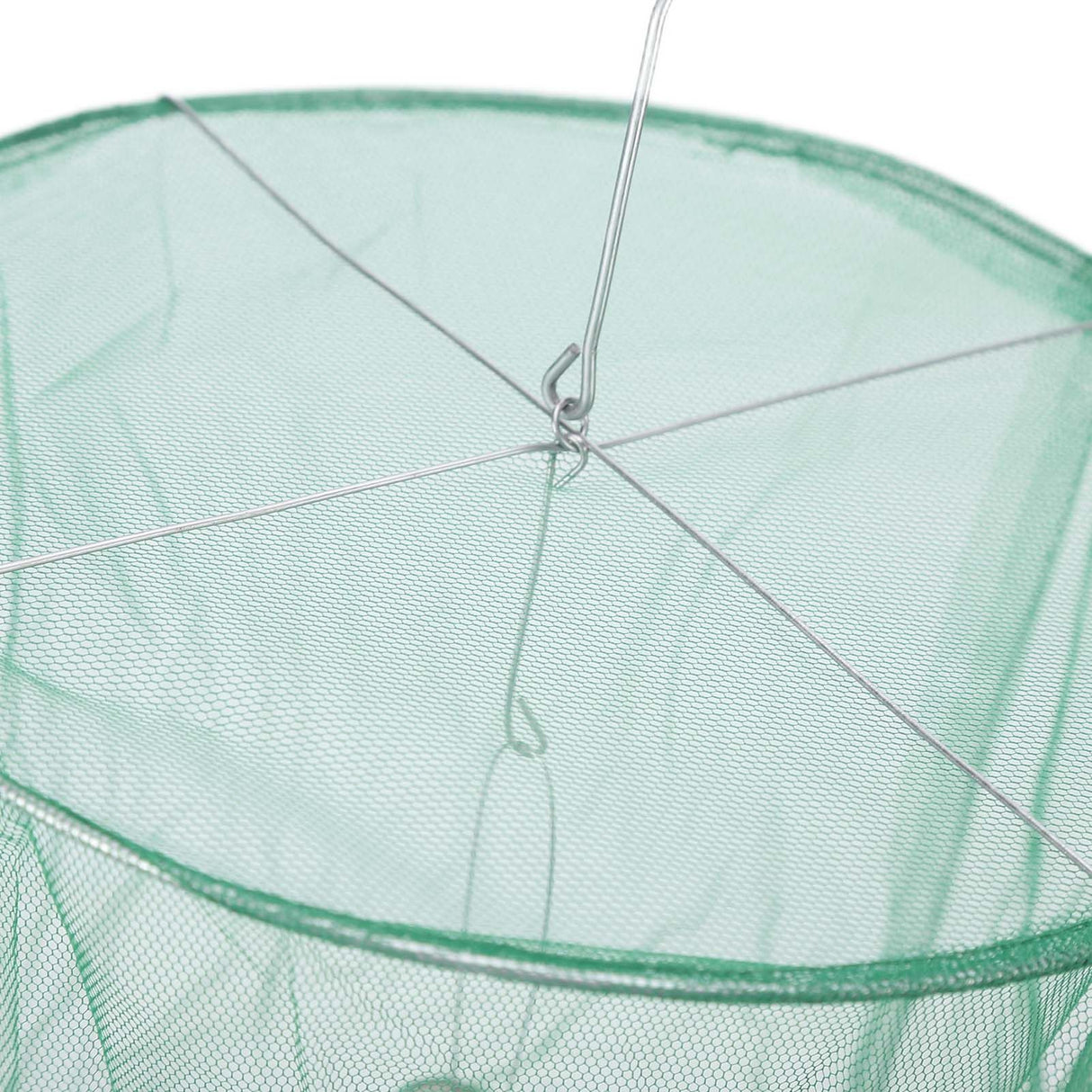 4pcs Outdoor Fly Trap Reusable Hanging Fly Trap Cage Net with Bait Tray for Garden Farm Orchard