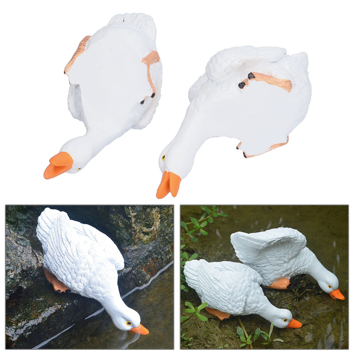 Resin Duck Bonsai Decorations Drinking Duck Landscape Resin Crafts Micro Landscape Props