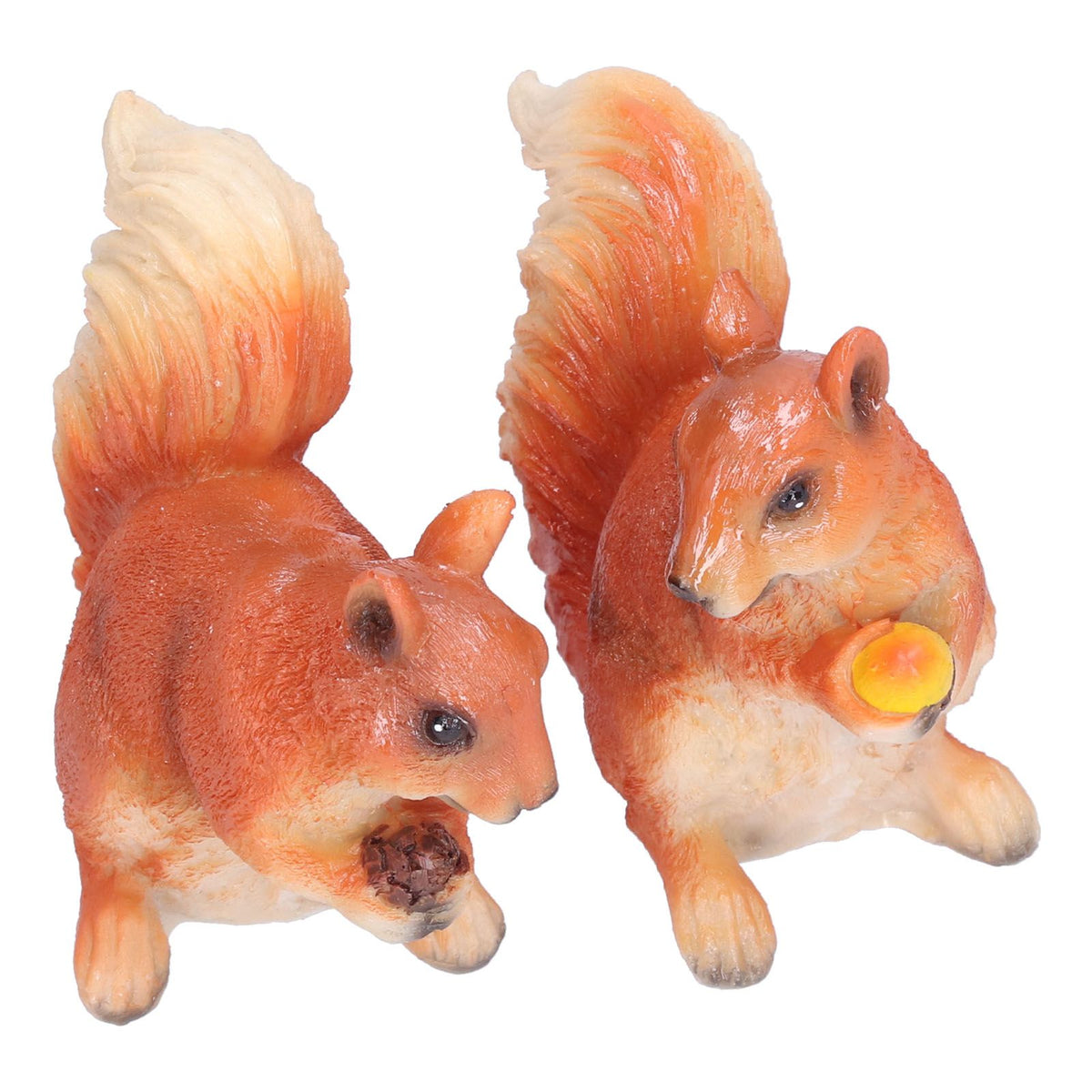 Resin Animal Squirrels Model Cartoon Squirrels Shaped Statue Decoration Synthetic Resin Micro Landscape Crafts for Home Garden Terrace YardStyle 2
