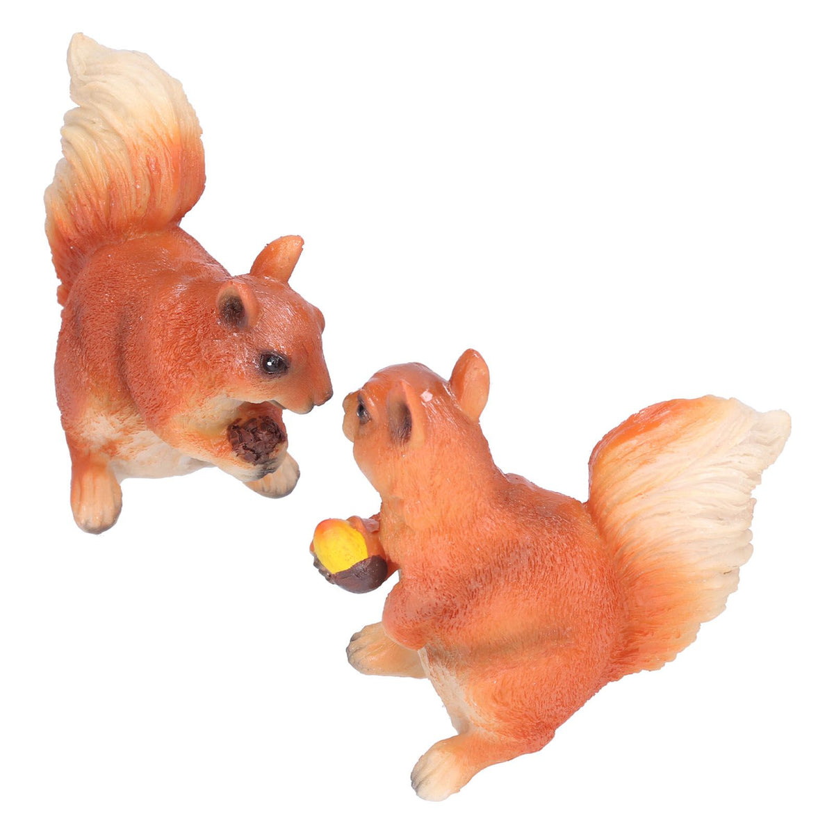 Resin Animal Squirrels Model Cartoon Squirrels Shaped Statue Decoration Synthetic Resin Micro Landscape Crafts for Home Garden Terrace YardStyle 2