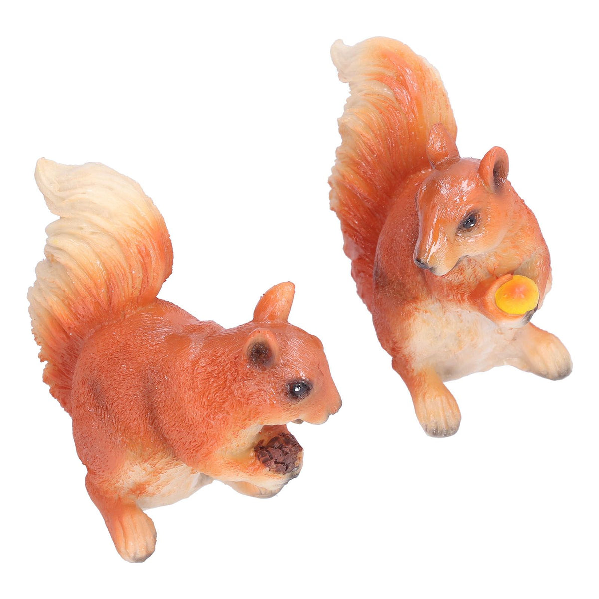 Resin Animal Squirrels Model Cartoon Squirrels Shaped Statue Decoration Synthetic Resin Micro Landscape Crafts for Home Garden Terrace YardStyle 2