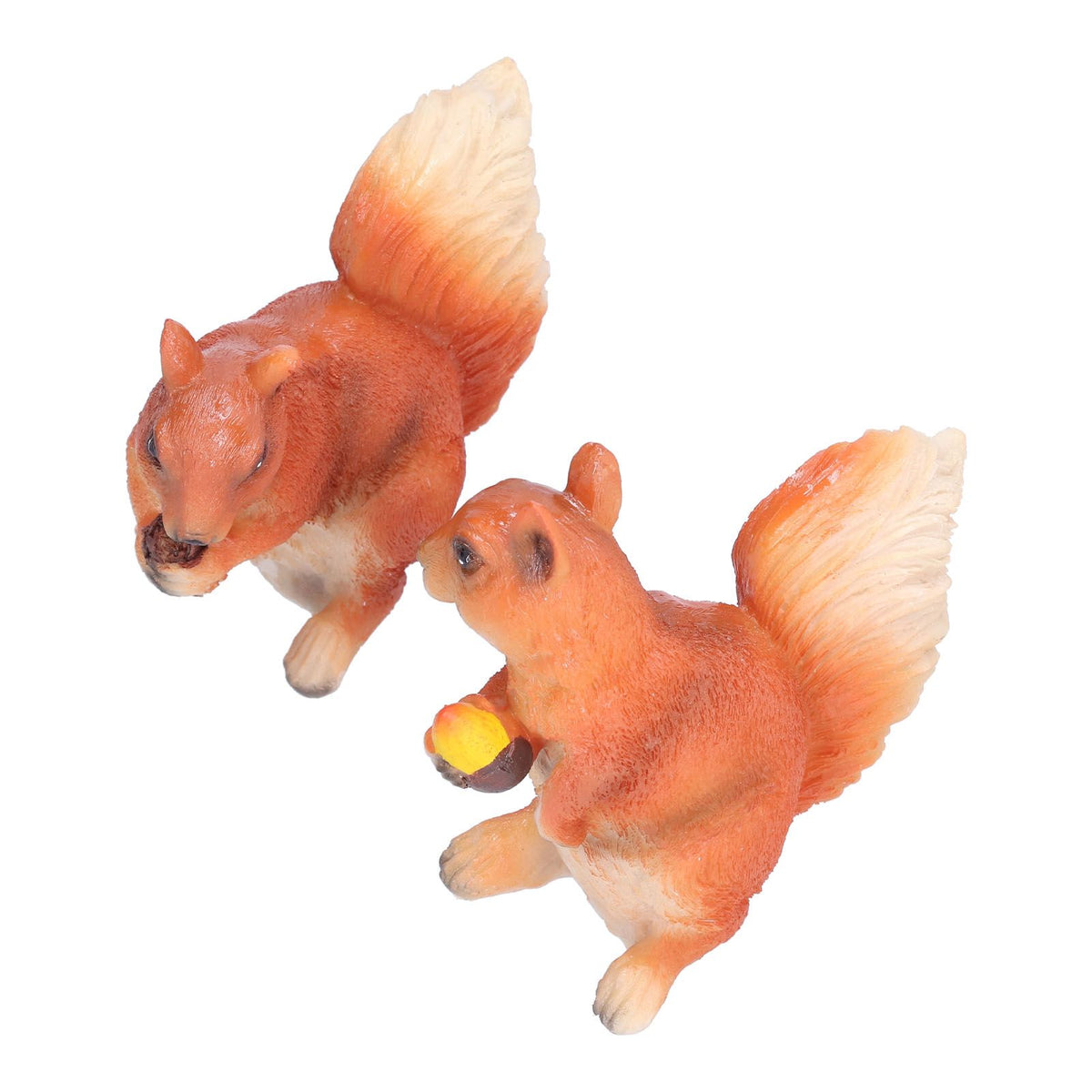 Resin Animal Squirrels Model Cartoon Squirrels Shaped Statue Decoration Synthetic Resin Micro Landscape Crafts for Home Garden Terrace YardStyle 2