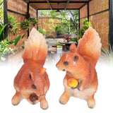 Resin Animal Squirrels Model Cartoon Squirrels Shaped Statue Decoration Synthetic Resin Micro Landscape Crafts for Home Garden Terrace YardStyle 2