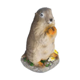 Resin Groundhog Small Ornaments Animal Model Landscape Props Resin Crafts Bonsai Decorations - 45-Degree Angle