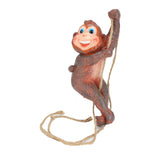 Resin Animal Ornament Monkey Shaped Hanging Ornaments Swing Pendant Decoration for Home Garden Terrace Yard
