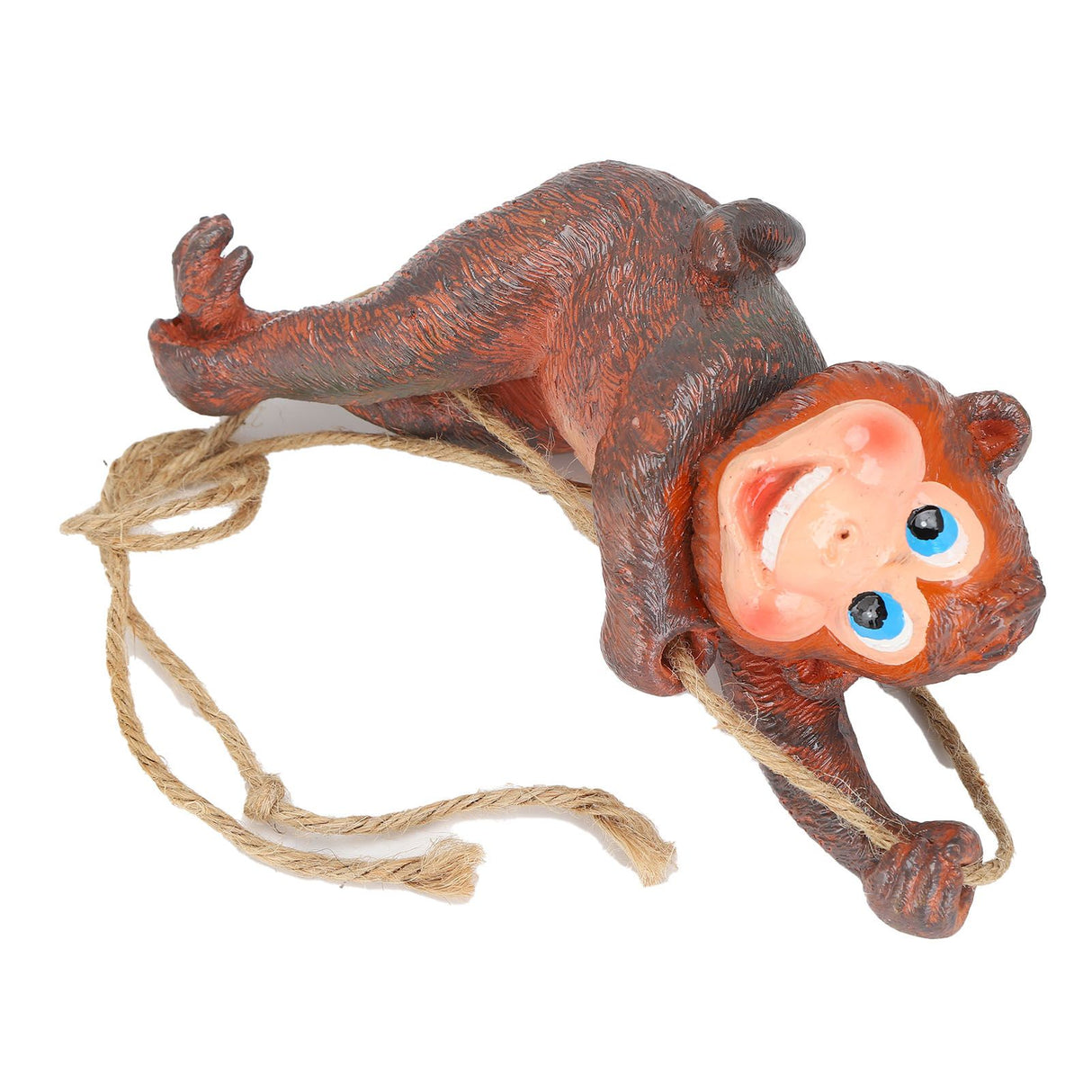 Resin Animal Ornament Monkey Shaped Hanging Ornaments Swing Pendant Decoration for Home Garden Terrace Yard