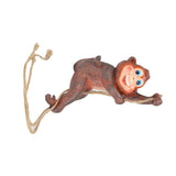 Resin Animal Ornament Monkey Shaped Hanging Ornaments Swing Pendant Decoration for Home Garden Terrace Yard