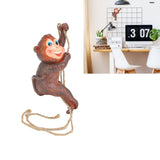 Resin Animal Ornament Monkey Shaped Hanging Ornaments Swing Pendant Decoration for Home Garden Terrace Yard