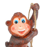 Resin Animal Ornament Monkey Shaped Hanging Ornaments Swing Pendant Decoration for Home Garden Terrace Yard - Extra Image