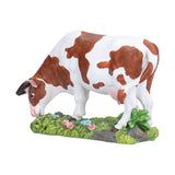 Cow Figurines Brown and White Cow Model Ornament Animal Sculpture Resin Crafts for HomeLower Head Cow