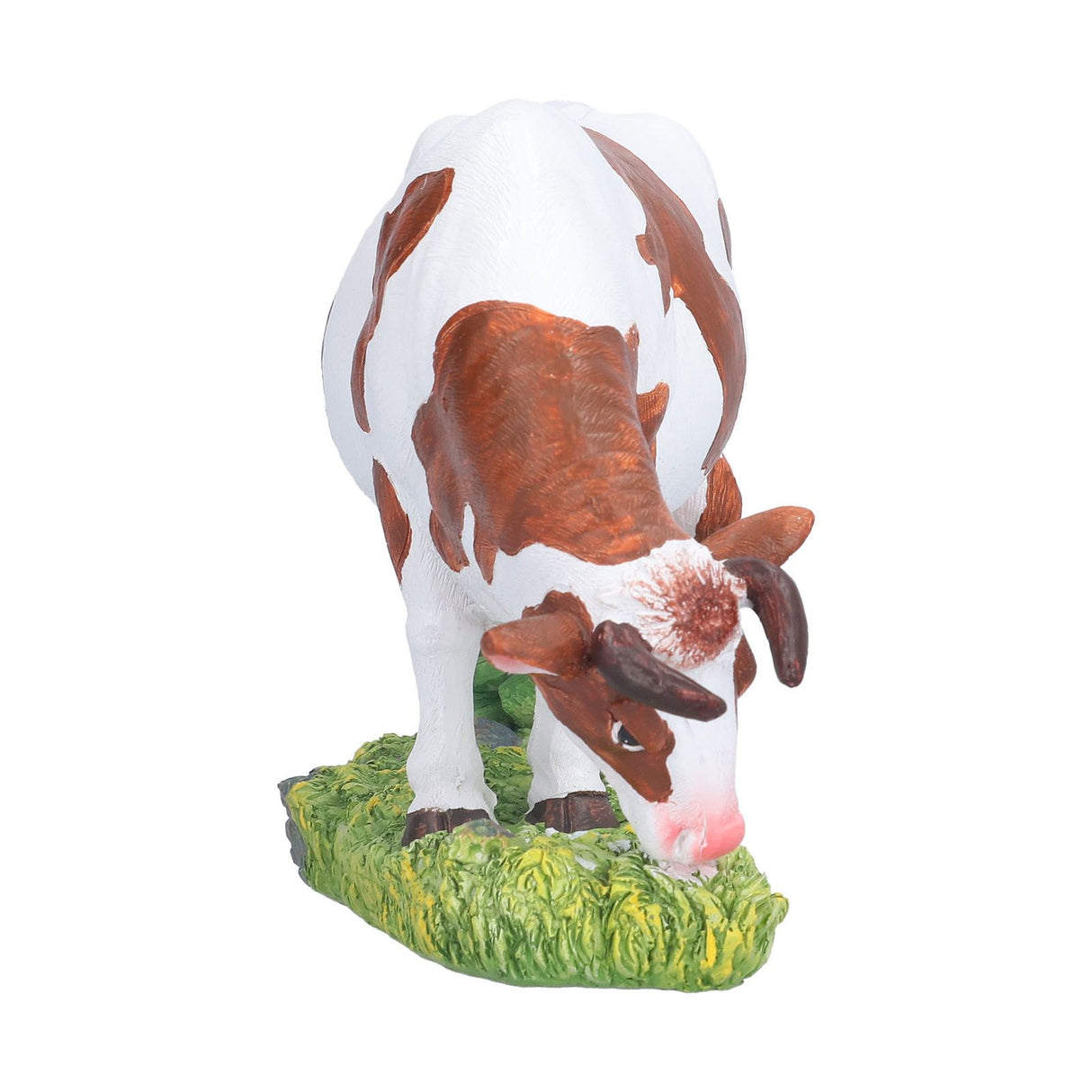 Cow Figurines Brown and White Cow Model Ornament Animal Sculpture Resin Crafts for HomeLower Head Cow