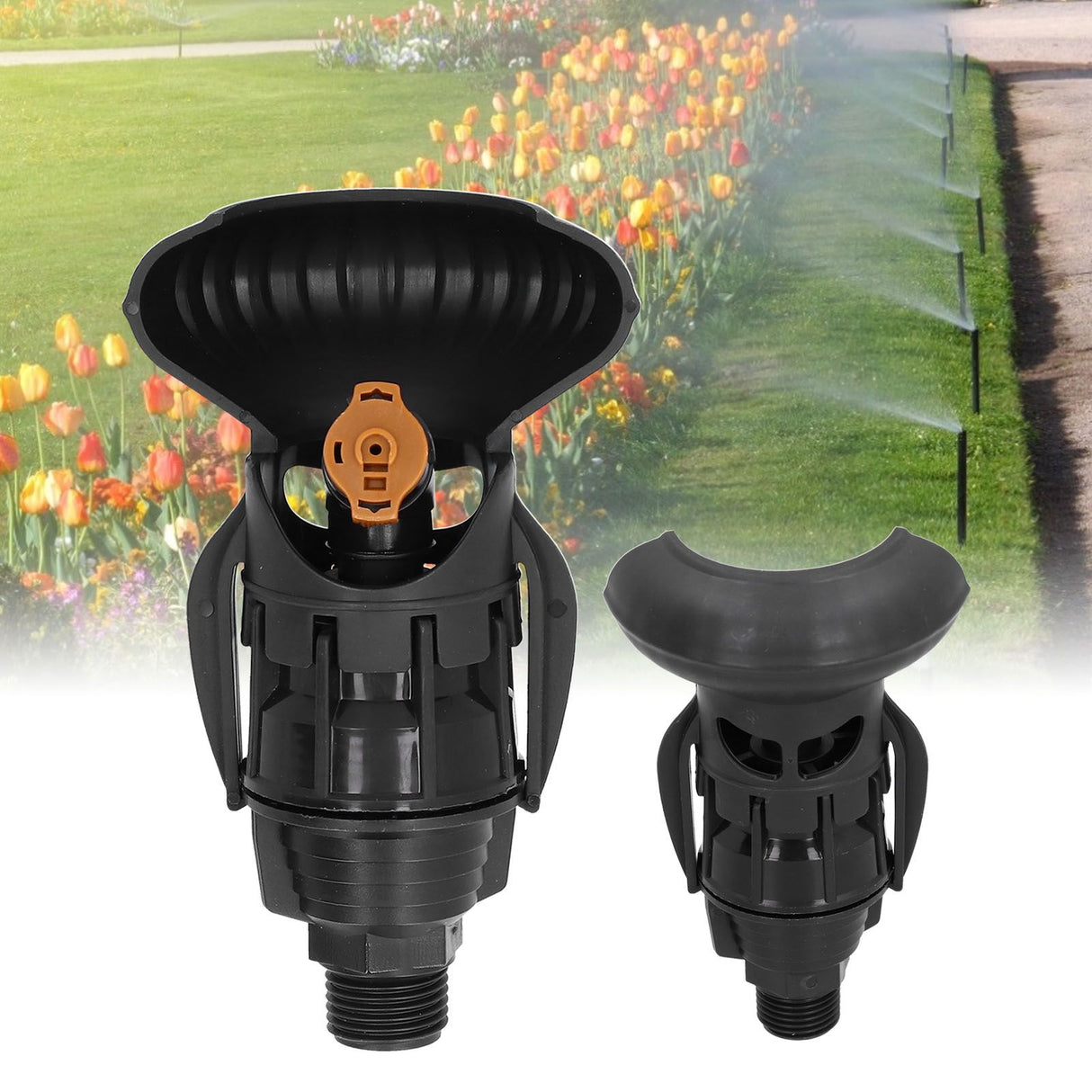 Lawn Irrigation Sprinkler ABS 1/2in External Thread Automatic Watering Stable Performance Durable Nozzle for Greening Lawn Irrigation3302-B