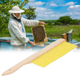 Beehive Brush Flexible Soft Beekeeping Brush Cleaning Equipment with Wooden Handle for Beekeeper