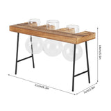 Desktop Glass Planter Wooden Stand Bulb Glass Vase Hydroponics Plant Planter for Home Office Garden3 Bottle - Extra Image
