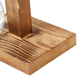Innovative Hydroponic Vase with Wooden Stand Transparent Desktop Flower Vase for Home