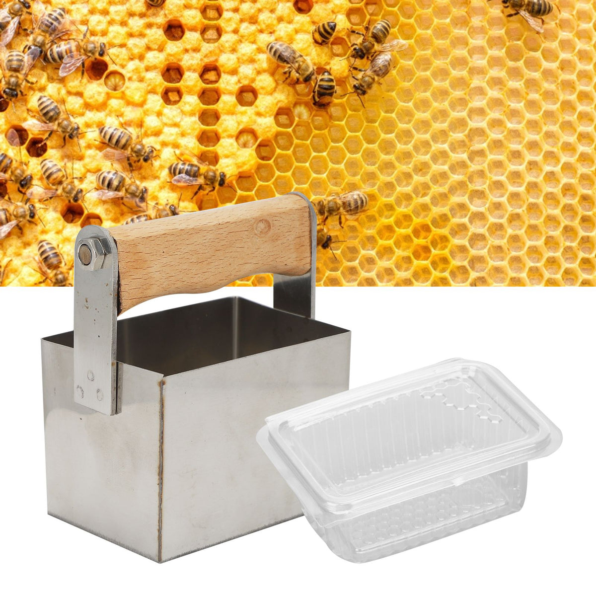 Beekeeping Cutter Set Stainless Steel Rectangular DieCutting Durable Corrosion Resistant Honey Cutter with Box