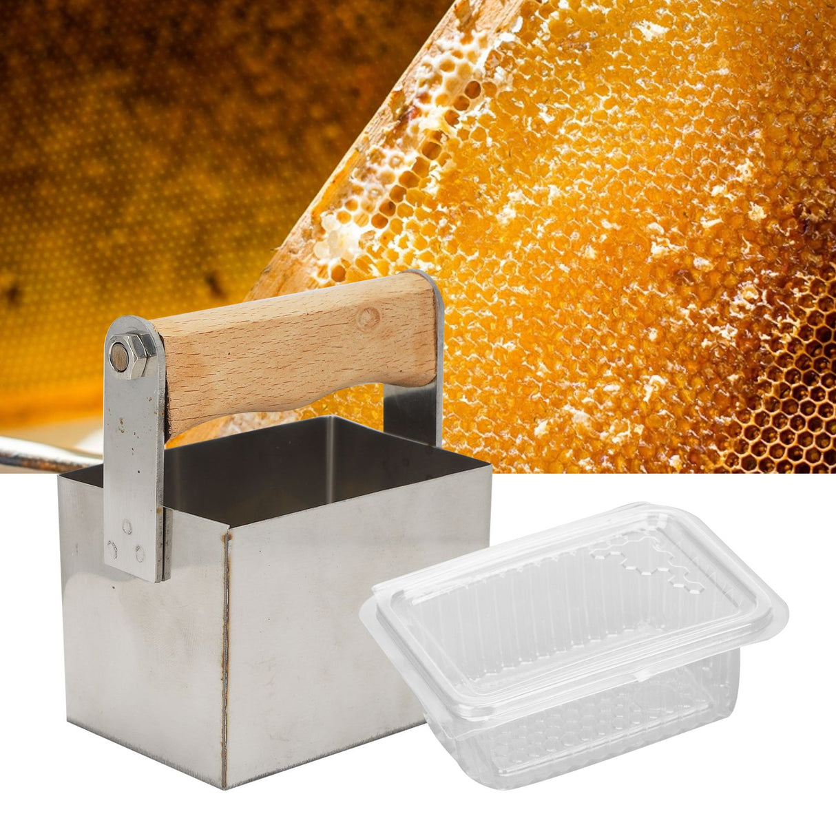 Beekeeping Cutter Set Stainless Steel Rectangular DieCutting Durable Corrosion Resistant Honey Cutter with Box