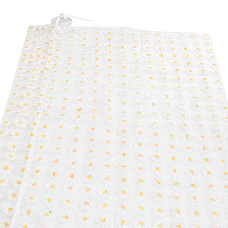 Daisy Car Curtain Lace Detachable Petal Embroidery Tulle Car Curtain Car Decorative Curtain