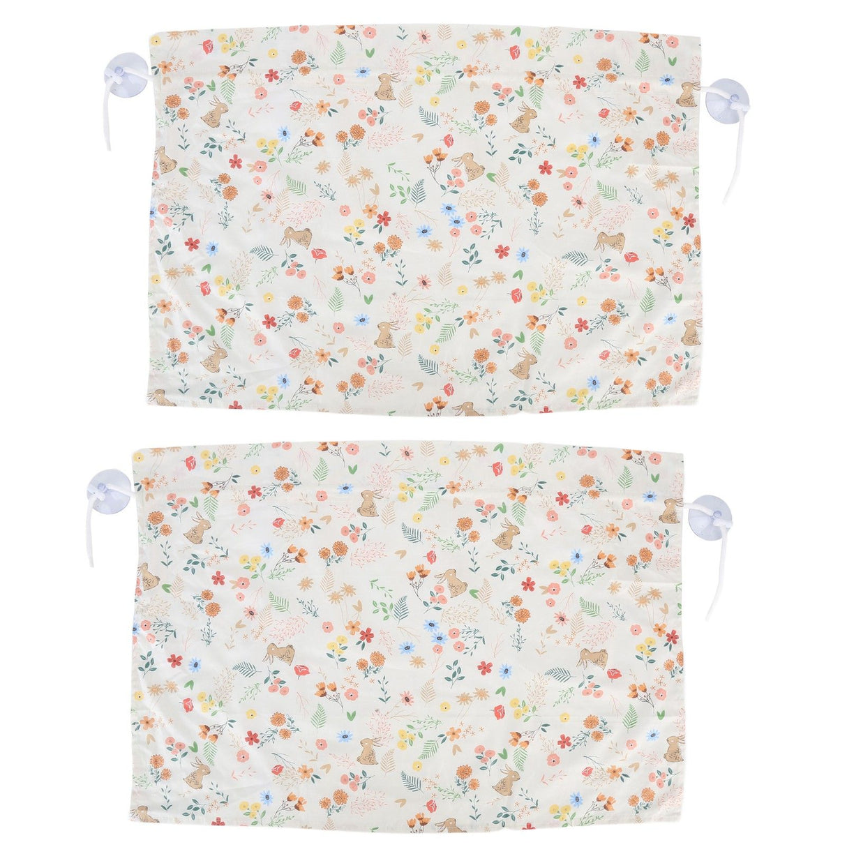 2PCS Simple Style Sunshade Curtain Adjustable Car Side Window Curtain Cute Car Curtain with Suction CupType 1