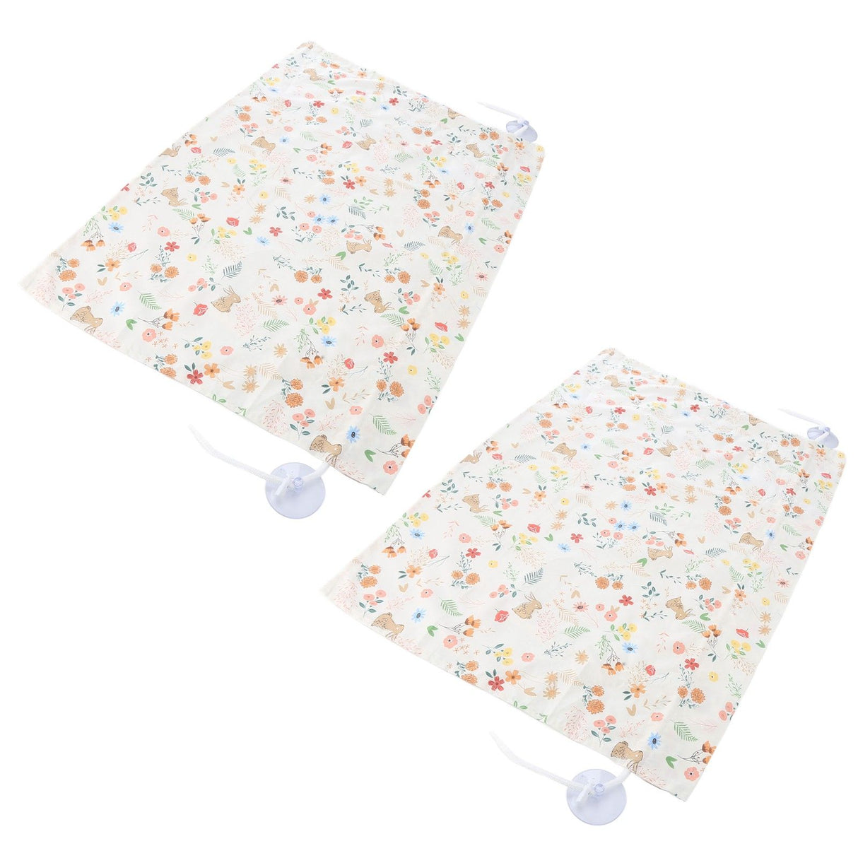 2PCS Simple Style Sunshade Curtain Adjustable Car Side Window Curtain Cute Car Curtain with Suction CupType 1