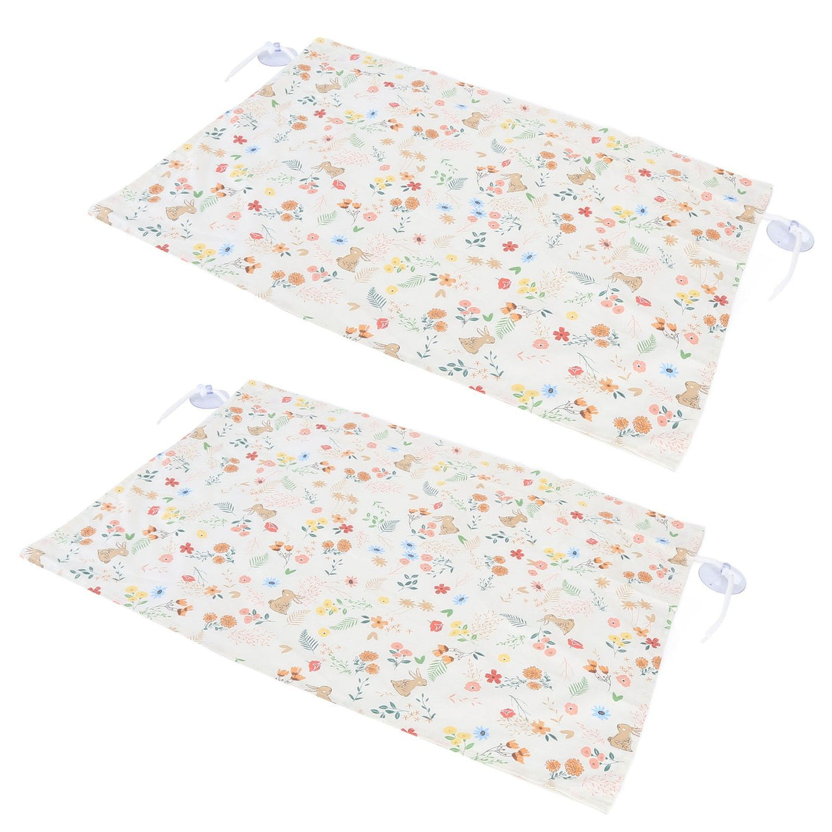 2PCS Simple Style Sunshade Curtain Adjustable Car Side Window Curtain Cute Car Curtain with Suction CupType 1