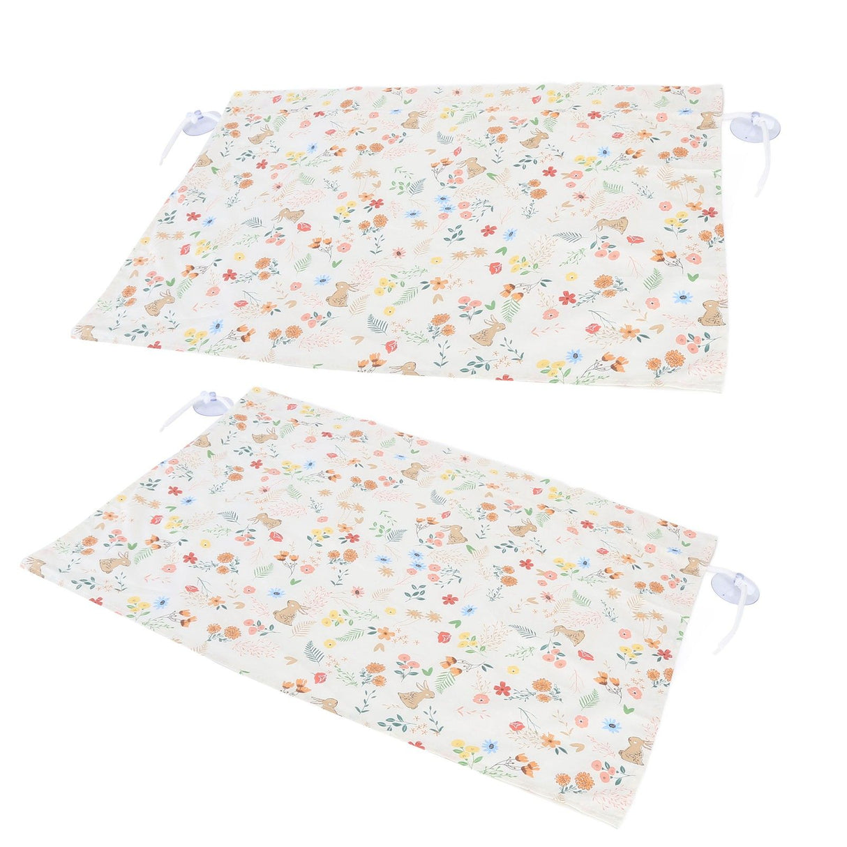 2PCS Simple Style Sunshade Curtain Adjustable Car Side Window Curtain Cute Car Curtain with Suction CupType 1