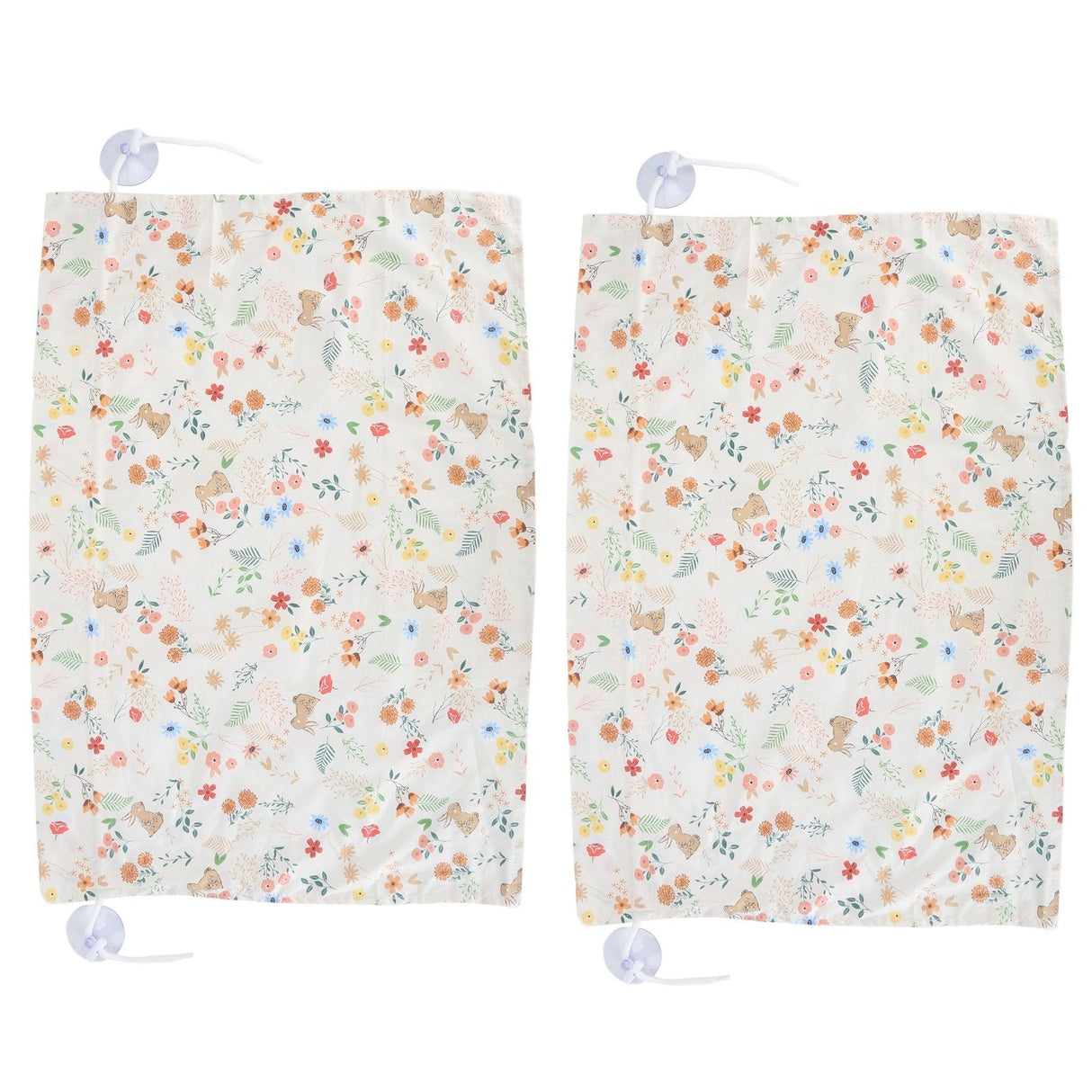 2PCS Simple Style Sunshade Curtain Adjustable Car Side Window Curtain Cute Car Curtain with Suction CupType 1