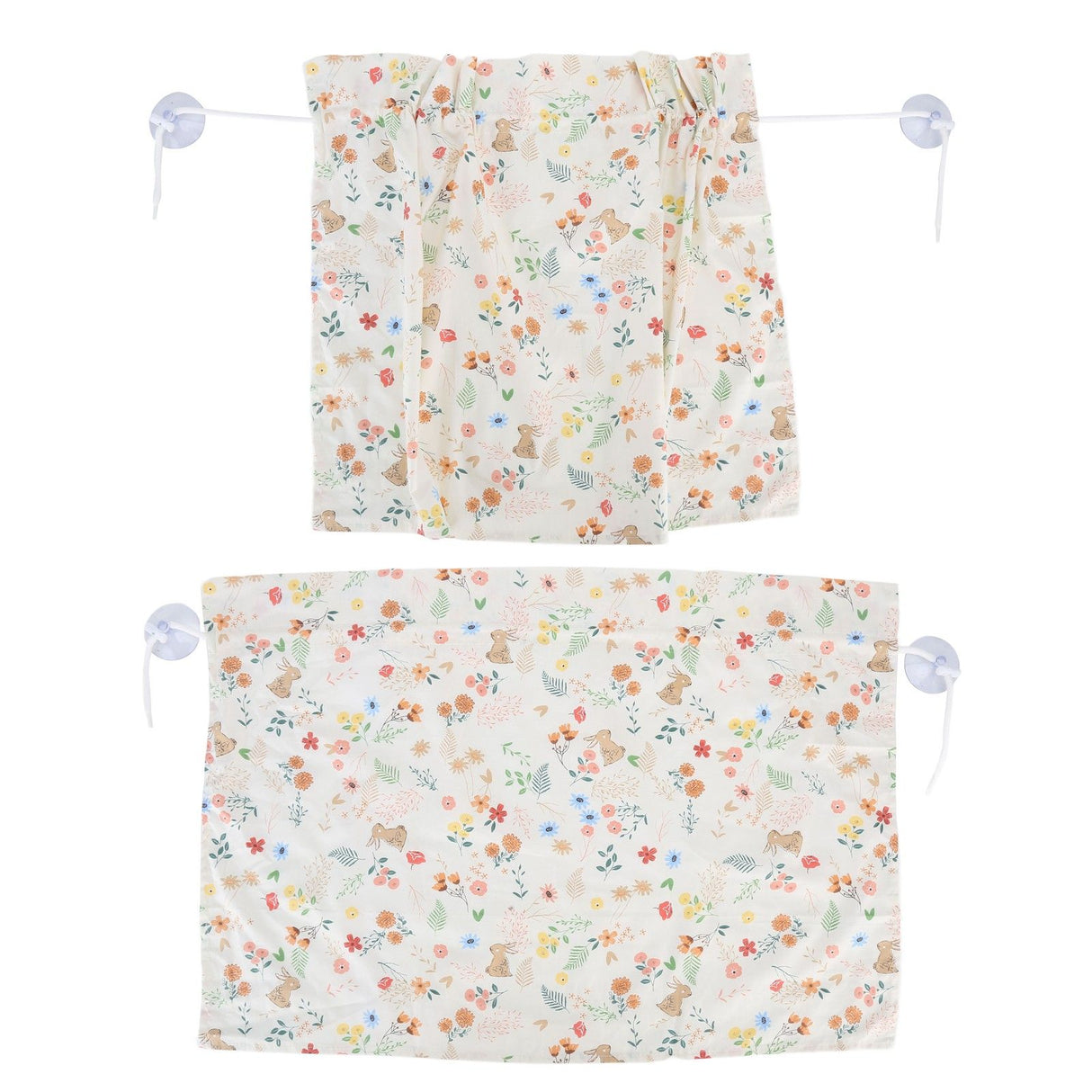 2PCS Simple Style Sunshade Curtain Adjustable Car Side Window Curtain Cute Car Curtain with Suction CupType 1