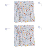 2PCS Simple Style Sunshade Curtain Adjustable Car Side Window Curtain Cute Car Curtain with Suction CupType 2