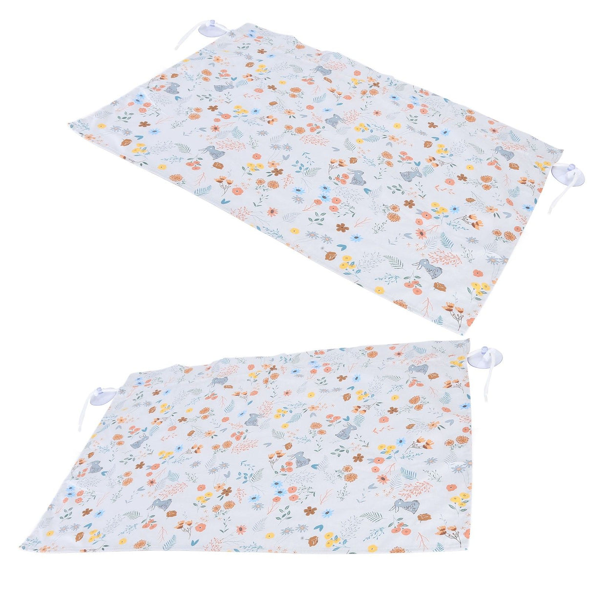 2PCS Simple Style Sunshade Curtain Adjustable Car Side Window Curtain Cute Car Curtain with Suction CupType 2