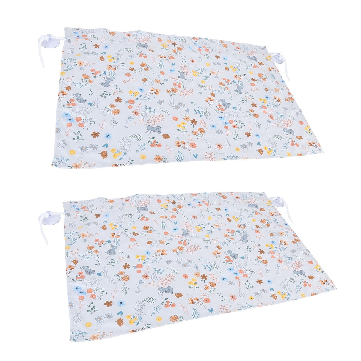 2PCS Simple Style Sunshade Curtain Adjustable Car Side Window Curtain Cute Car Curtain with Suction CupType 2