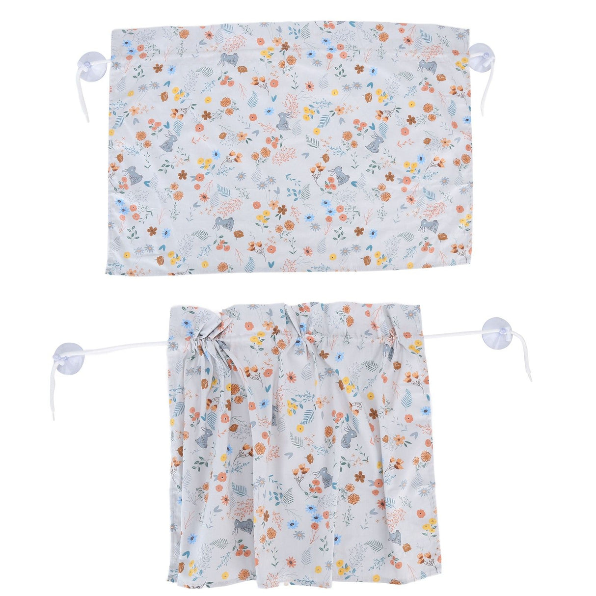2PCS Simple Style Sunshade Curtain Adjustable Car Side Window Curtain Cute Car Curtain with Suction CupType 2