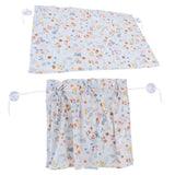 2PCS Simple Style Sunshade Curtain Adjustable Car Side Window Curtain Cute Car Curtain with Suction CupType 2 - Extra Image