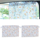 2PCS Simple Style Sunshade Curtain Adjustable Car Side Window Curtain Cute Car Curtain with Suction CupType 2 - Extra Image
