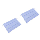 2Pcs Grid Design Anti Ultraviolet Car Curtain Side Car Window Sun Shade with Suction CupBlue Grid - 45-Degree Angle