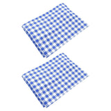 2Pcs Grid Design Anti Ultraviolet Car Curtain Side Car Window Sun Shade with Suction CupBlue Grid - Close-Up Angle