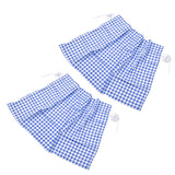 2Pcs Grid Design Anti Ultraviolet Car Curtain Side Car Window Sun Shade with Suction CupBlue Grid