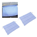 2Pcs Grid Design Anti Ultraviolet Car Curtain Side Car Window Sun Shade with Suction CupBlue Grid