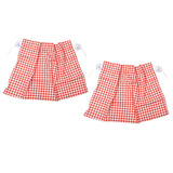2Pcs Grid Design Anti Ultraviolet Car Curtain Side Car Window Sun Shade with Suction CupRed Grid - Front View