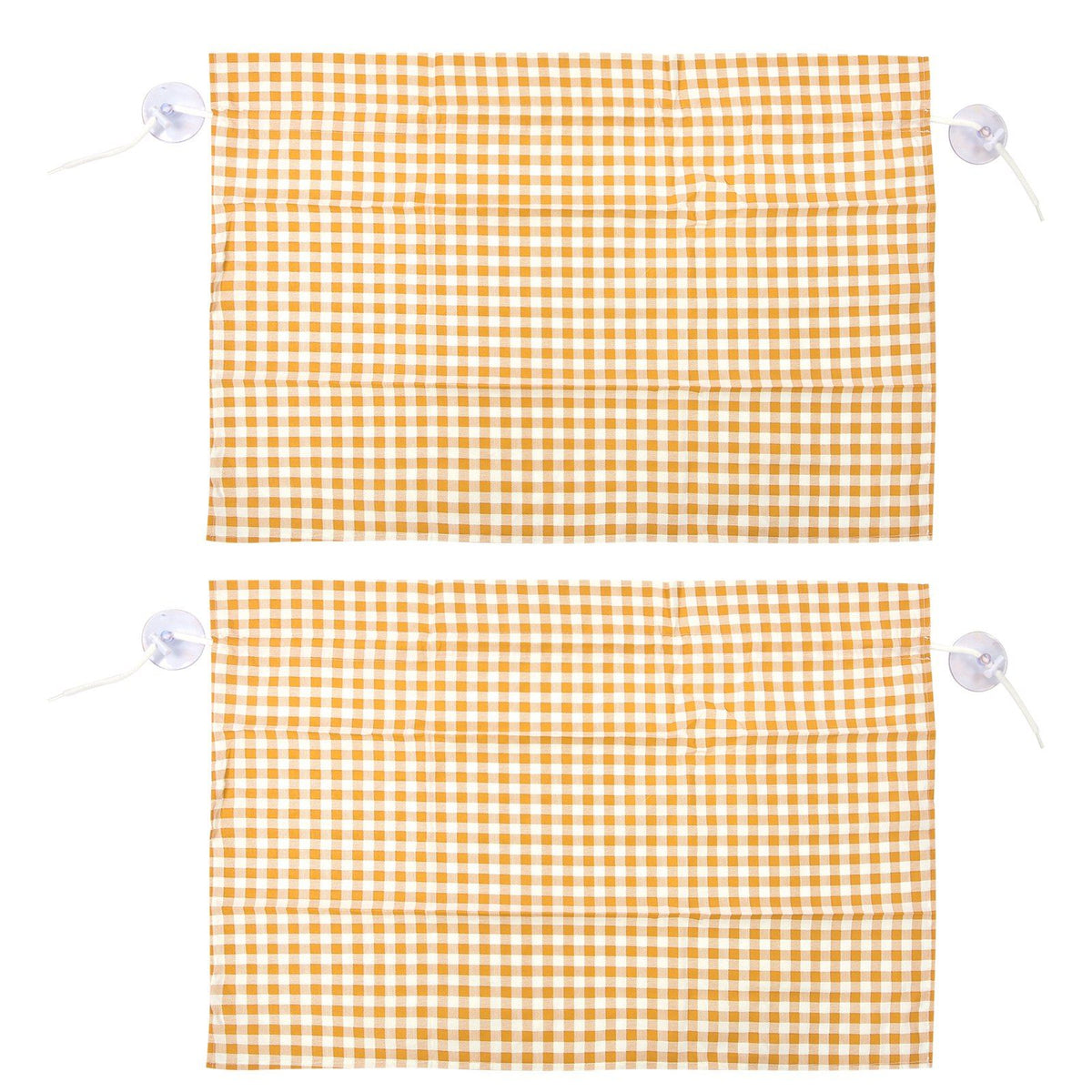 2Pcs Grid Design Anti Ultraviolet Car Curtain Side Car Window Sun Shade with Suction CupYellow Grid