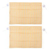 2Pcs Grid Design Anti Ultraviolet Car Curtain Side Car Window Sun Shade with Suction CupYellow Grid