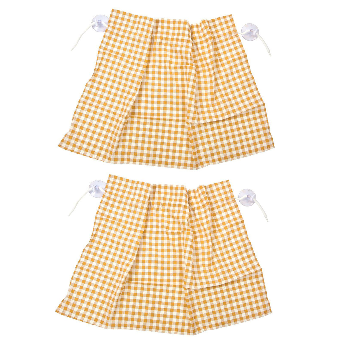 2Pcs Grid Design Anti Ultraviolet Car Curtain Side Car Window Sun Shade with Suction CupYellow Grid