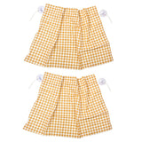 2Pcs Grid Design Anti Ultraviolet Car Curtain Side Car Window Sun Shade with Suction CupYellow Grid - Side View