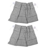 2Pcs Grid Design Anti Ultraviolet Car Curtain Side Car Window Sun Shade with Suction CupBlack Grid