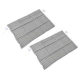 2Pcs Grid Design Anti Ultraviolet Car Curtain Side Car Window Sun Shade with Suction CupBlack Grid - Top-Down View