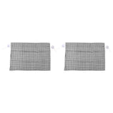 2Pcs Grid Design Anti Ultraviolet Car Curtain Side Car Window Sun Shade with Suction CupBlack Grid - Rear View